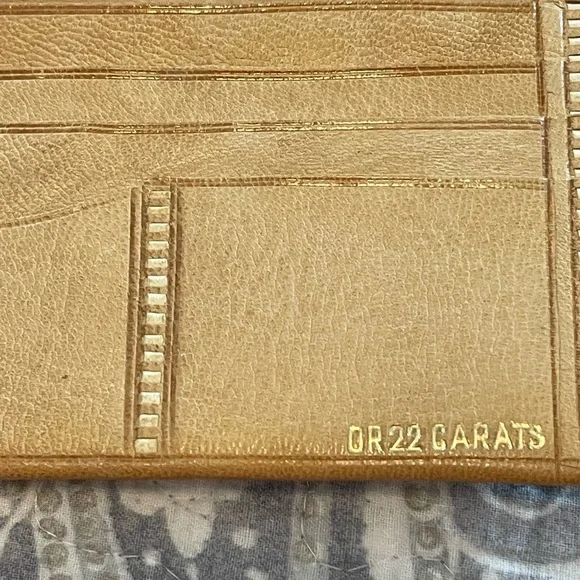 Vintage hand tooled moroccan soft leather purse /clutch and wallet 22 carat gold - Picture 8 of 13